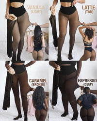 New Women Fleece Lined Black Tights Sheer Fake Translucent Warm Winter Pantyhose Leggings Outfit Thick Tights Invisible Crotch